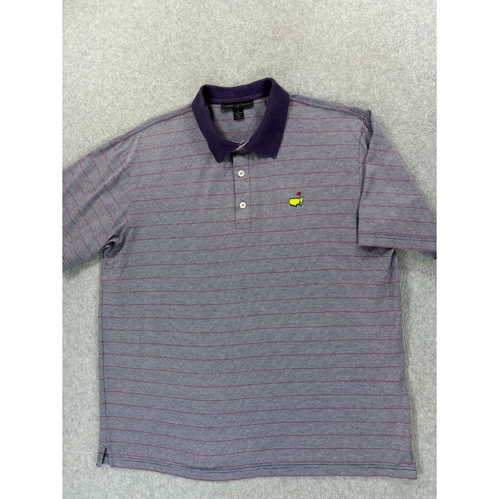 The Masters Clubhouse‎ Collection Cotton Golf Polo Shirt (Men's Large) Purple